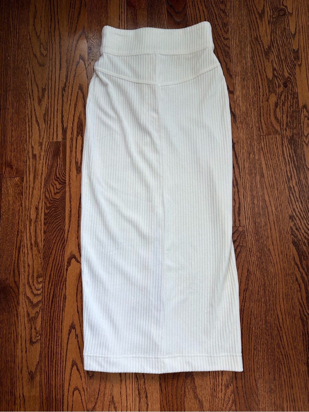 NWT Free People Roxy Rib Pencil Midi Skirt Creme XS High Waist Ribbed $78 - Picture 3 of 10